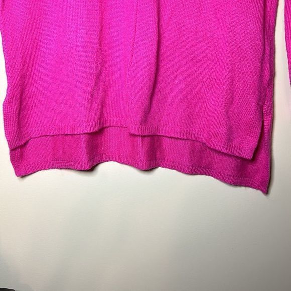 Reitmans Fuchsia Pink Cashmere Blend V-Neck Sweater Women’s Small Petite - Picture 3 of 7
